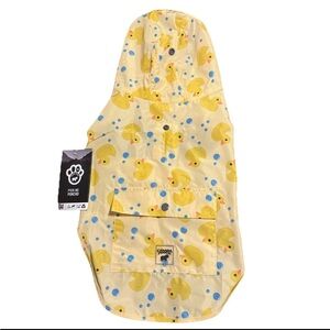 Canada Pooch Pick Me Poncho dog rain jacket Yellow Duck Print Rain Poncho 14